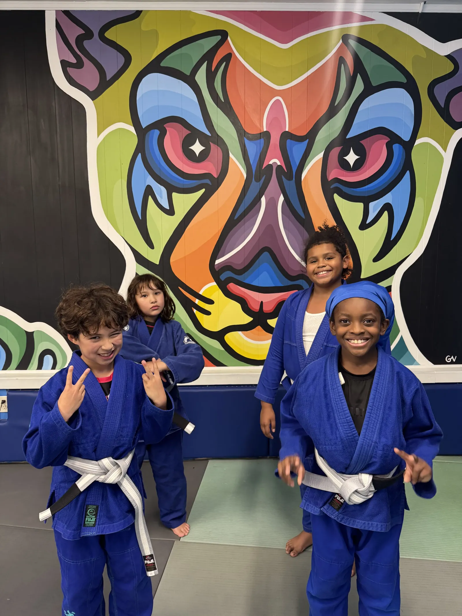 Kids Jiu Jitsu students together at Elijah Brazilian Jiu Jitsu summer camp in Union NJ