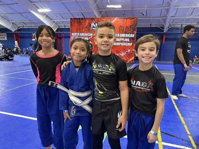 Kids tournament team from Elijah Brazilian Jiu Jitsu Academy with their medals